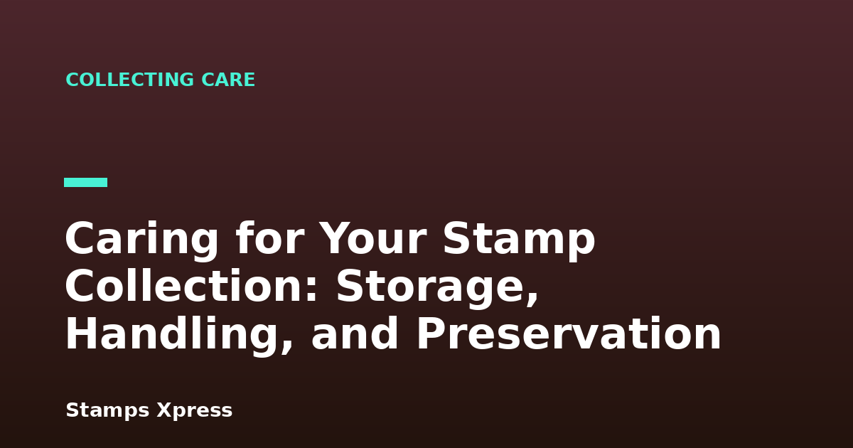Caring for Your Stamp Collection: Storage, Handling, and Preservation
